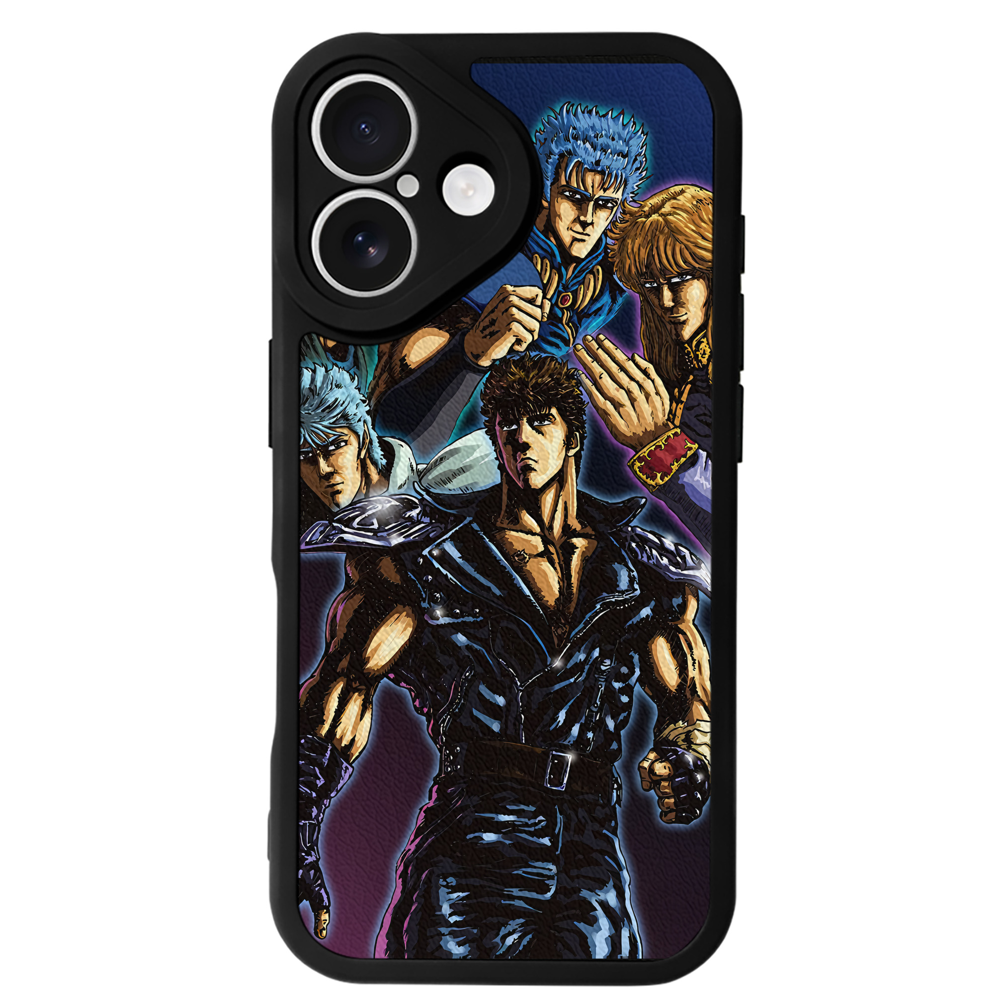 （画像用） 北斗の拳 Fist of the North Star 【iPhone 16シリーズ対応】シリコンスマホケース（レザー調） 材質：シリコン